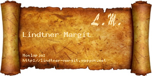 Lindtner Margit névjegykártya